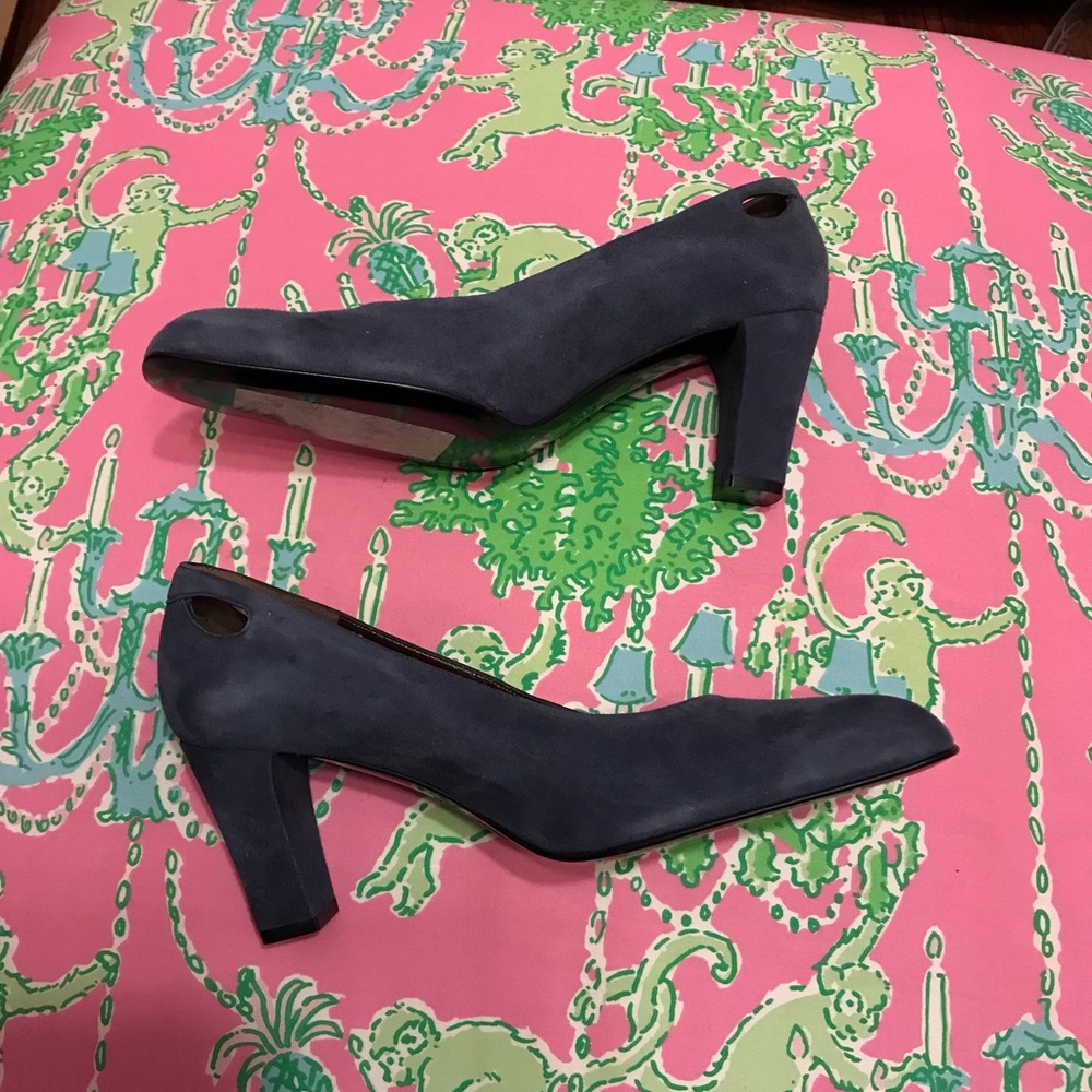 Bruno Magli blue suede heels size 37 - Picture 4 of 8